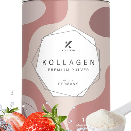 KOLL`ZYM© 100% KOLAGĒNA PULVERIS augstas devas [300 g] • Oriģināls • KOLAGĒNA peptīdi • Bioaktīvs kolagēns • BEZ hidrolizāta • Bez garšas • Ražots Vācijā