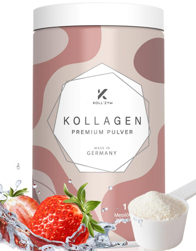 KOLL`ZYM© 100% KOLAGĒNA PULVERIS augstas devas [300 g] • Oriģināls • KOLAGĒNA peptīdi • Bioaktīvs kolagēns • BEZ hidrolizāta • Bez garšas • Ražots Vācijā