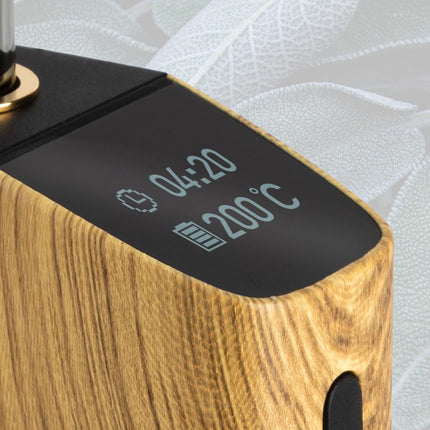 WOLKENKRAFT FX MINI ULTRA Premium Vaporizer - USB-C | Magnētiski ievietojams iemutiķis | Titāna kamera | Temperatūra 100–220 °C | Darbības taimeris 3–5 min. | 100% konvekcija *koka izskats*