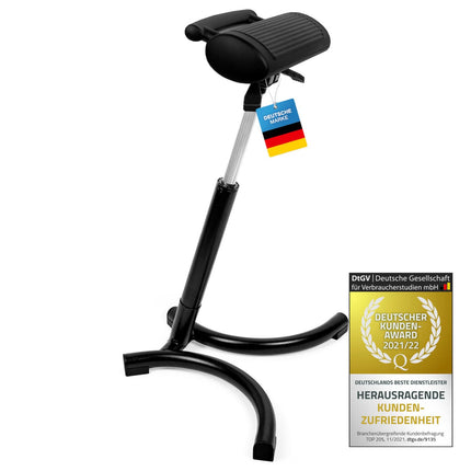 Werkfox® stāvkrēsls ar ergonomisku regulējamu augstumu; Stāvkrēsls darbnīcas atbalstam, stāvkrēsls galdam, birojam, rūpniecībai
