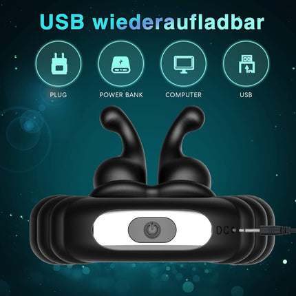 Penisring Vibrator, Penisringe Sex Spielzeug für die Paare mit Einstellbare Größe,Cockring Sexspielzeug für Paare Extrem Sex mit 10 Vibrationsmodi, Penis Ring Sex Spielzeug für die Männer Extrem