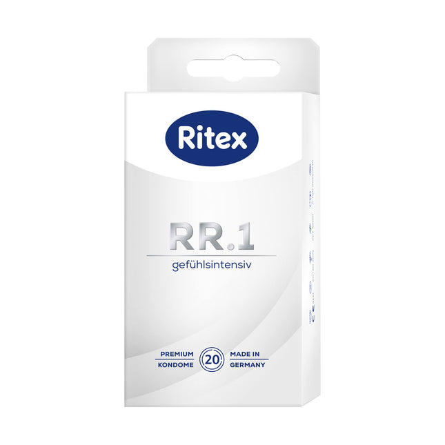 Ritex RR.1 prezervatīvi – intensīvas sajūtas īpaši intensīvām sajūtām, 20 gabali, ražoti Vācijā