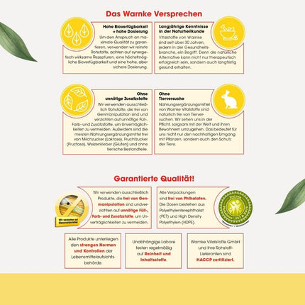 Enzīmu komplekss - bromelaīns, tripsīns, himotripsīns un rutozīds - Topenzym Plus - 50 kapsulas | Warnke Vitalstoffe - Vācijas aptieku kvalitāte