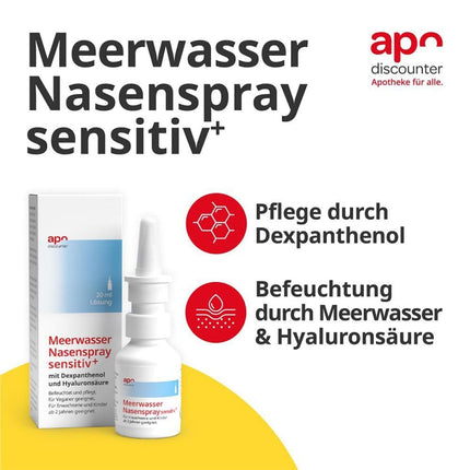 Barojošs deguna aerosols ar hialuronskābi un dekspantenolu no apodiscounter (2 x 20 ml)