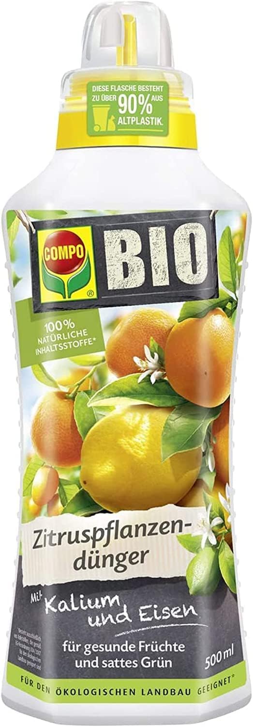 COMPO mēslojums citrusaugiem, organiskais citrusaugļu mēslojums, COMPO ORGANISKS citrusaugļu mēslojums, 500 ml