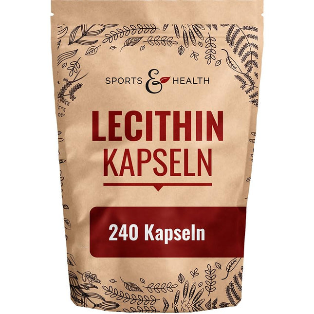 Lecitīna kapsulas - 240 mīkstās želejas kapsulas - 1200 mg dienā - Augsta deva - Sojas lecitīns, Lecitīns, Lecitīns