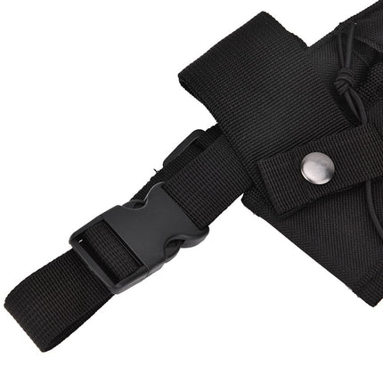 Rācijas krūšu siksna ar regulējamu kabatu, priekšējā kabata, radio krūšu siksna ar atstarojošām svītrām, āra veste, piemērota policijai, ražošanas darbnīcām, būvlaukumiem.