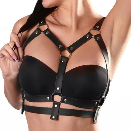 BDSMYEE ādas siksnas, BDSM apakšveļa, krūštura siksnas, seksīgs apģērbs sievietēm, dominatrix, reivs, fetiša apģērbs (F)