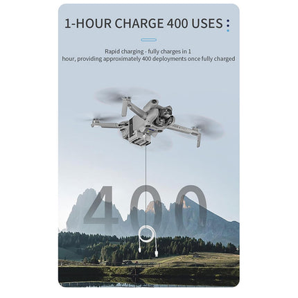 LICHIFIT Drone Airdrop sistēma DJI Mini 4 Pro - ģeomagnētiskā metēja transportēšanas piegādes kravas atbrīvošanas nomešanas ierīce - pelēka