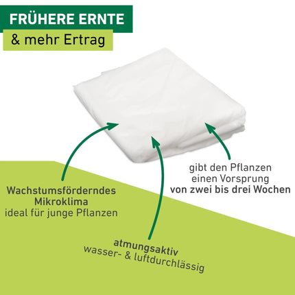 Dārza flīsa audums BASIC 10x1.5m 17g/m2, balts
