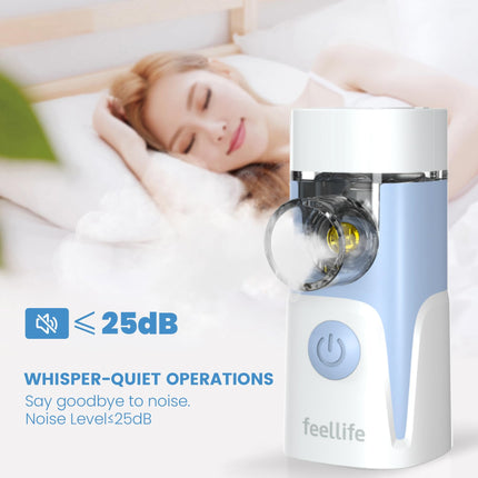 FEELLIFE inhalators, smidzinātājs, inhalators bērniem un pieaugušajiem, Air Aerogo sērija (zils)