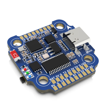 Mini F7 lidojuma kontrolieris 3-6S 20x20mm iebūvēts Bluetooth dronu kaudze atbalsta bezvadu noregulēšanu 2-4 collu FPV dronam