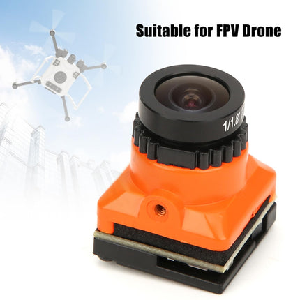 Oumefar FPV kamera ar augstas izšķirtspējas 1500TVL 2,1 mm objektīvu, OSD FPV kvadrokoptera dronam, oranža drona kamera