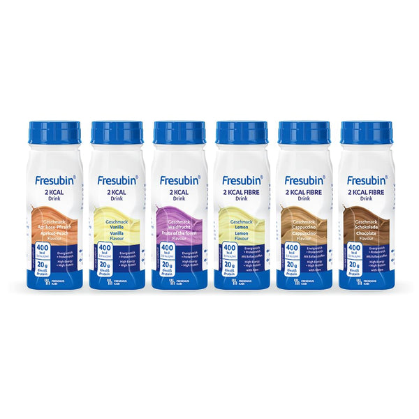 Fresenius Kabi Fresubin 2 kcal šķiedrvielu dzēriens ar 6 gardām garšām, 200 ml (24 gabali)