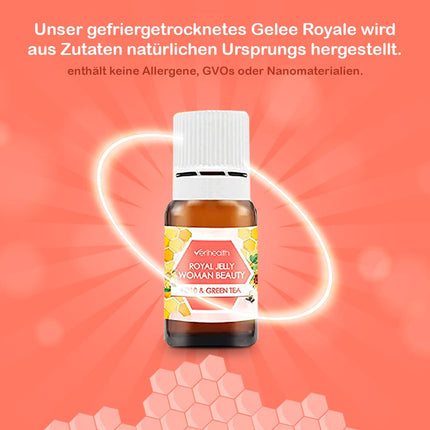 Verihealth Women Beauty - peru pieniņa ar E vitamīnu - 20 ampulas - ideāli piemērotas sieviešu hormonu uzturēšanai - Leofilizada nodrošina enerģiju ar zaļo tēju un Q10