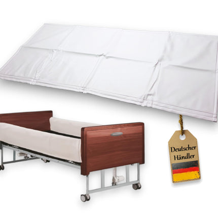1x FabaCare sānu margu polsterējums ar Velcro stiprinājumu barošanas gultai, sānu margu polsterējums, gultas aizslietnis, bufera aizsargs, augstas kvalitātes mākslīgā āda ar putām, 182 x 75,5 cm