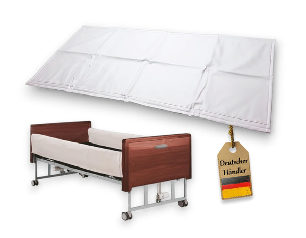 1x FabaCare sānu margu polsterējums ar Velcro stiprinājumu barošanas gultai, sānu margu polsterējums, gultas aizslietnis, bufera aizsargs, augstas kvalitātes mākslīgā āda ar putām, 182 x 75,5 cm