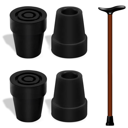 4 kruķu gumijas gabali, 19 mm nūjas gumijas buferis, neslīdoši gumijas uzgaļi, nūjas kruķu gumijas uzgaļu nomaiņa, nūjas, pārgājienu nūjas, nūju aksesuāri senioriem