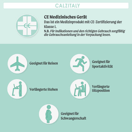 CALZITALY PACK 1/2 bezpurngalu atbalsta zeķes ar spēcīgu, pakāpenisku kompresiju 18–22 mm/Hg | Atvērtas purngala kompresijas zeķes | 140 DENI | Ražots Itālijā (2 iepakojumā - ādas krāsa, L/XL)