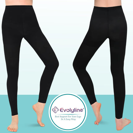 Evolyline medicīniskās kompresijas zeķes sievietēm un vīriešiem, garas 20-30 mmHg, II klases pakāpeniskas kompresijas zeķubikses, atbalsta zeķubikses, kompresijas bikses bez pirkstiem varikozām vēnām, tūskai