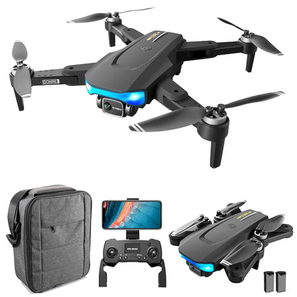 Goolsky drons ar kameru 6K LS-38 GPS 5G Wifi EIS bezkontaktu motors prettrīcēšanas stabilizators video antenas FPV kvadrokopters viedais sekošanas režīms dāvanas bērniem pieaugušajiem mugursomas iepakojums 2 baterijas