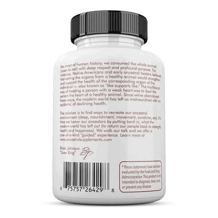 Ancestral Supplements - ar zāli barotu liellopu kauli un kaulu smadzenes - 180 kapsulas