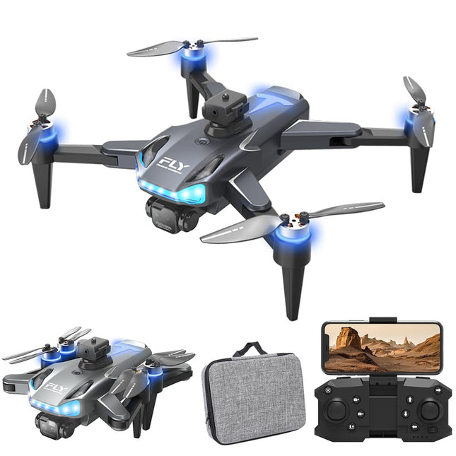 OBEST drons ar kameru, drons pieaugušajiem un bērniem, RC drons, tālvadības drons, kvadrokopters, salokāms drons iesācējiem, WIFI pārraide, APP vadība, bezsuku motors, 360° šķēršļu novēršana