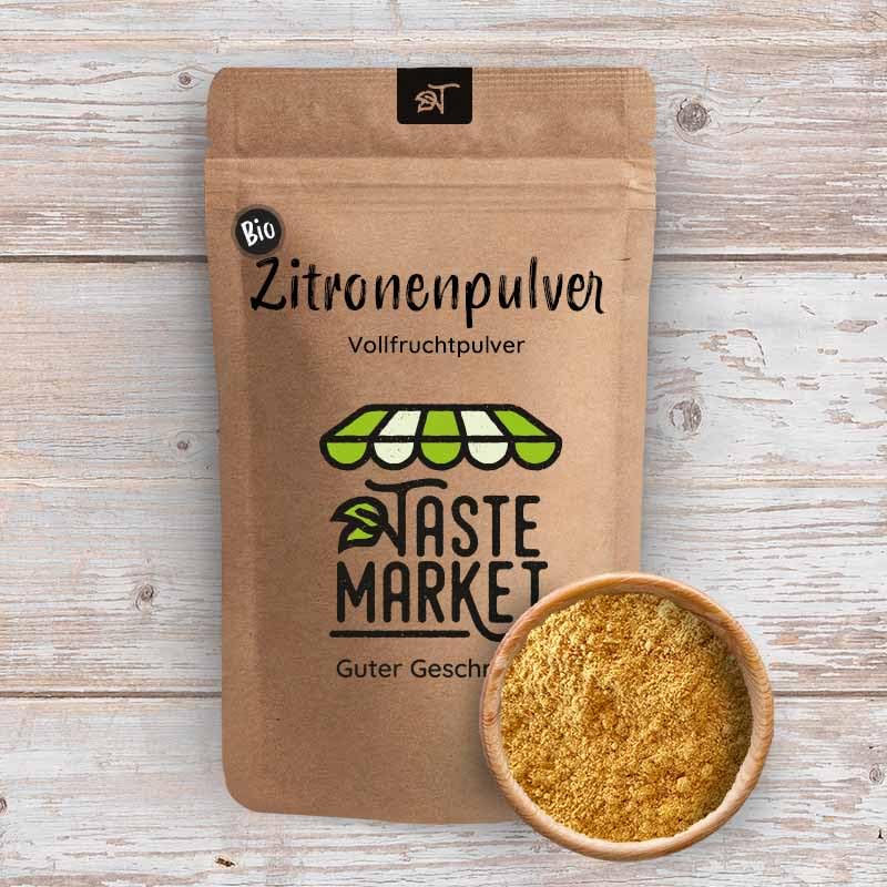 50 g bioloģiskā citronu pulvera | 100% bioloģiski citroni | Augļu pulveris | bez piedevām | Bioloģiskā lauksaimniecība | Garšu tirgus