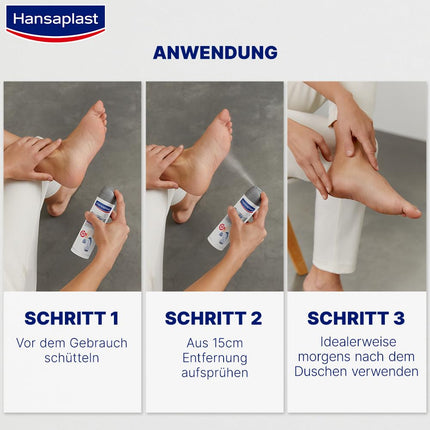 Hansaplast Silver Active pēdu aerosols (150 ml), pēdu dezodorants-antiperspirants ar 72 stundu aizsardzību pret pēdu nepatīkamo aromātu un sviedriem, aktīvais komplekss ar sudraba joniem