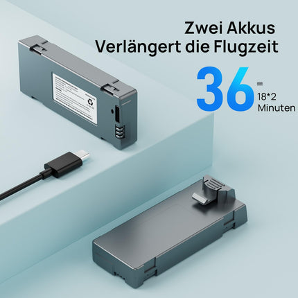 Ameta drons ar 4K kameru pieaugušajiem, S20 Lite FPV drons iesācējiem, RC kvadrokopters ar bezkontaktu motoru, 36 minūšu lidojuma laiks, augstuma noturēšana, apļveida lidojums, dāvanu rotaļlieta bērniem (165 g)