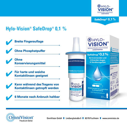 HYLO-VISION SafeDrop 0,1% acu pilieni 2 x 10 ml