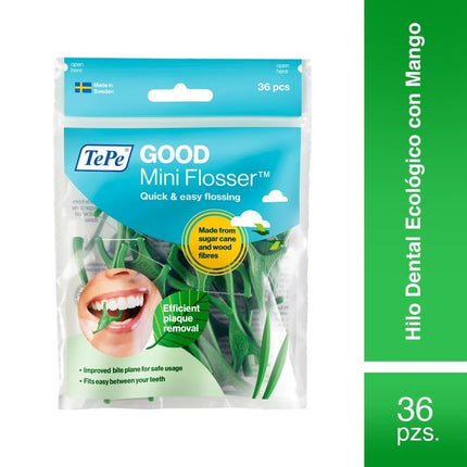 TePe GOOD Mini zobu diegs, zaļš, 36 gabali