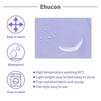 Ehucon pacienta plakanā pārvietošanas slīdpaklājs — 55"x79" pacientu/gados vecāku cilvēku/senioru pārvietošanai automašīnās/ratiņkrēslos/gultās, vienkārša pārvietošana un pārvietošana, atkārtoti lietojams un mazgājams, violets