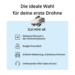 DJI Mini 4K, drons ar 4K UHD kameru pieaugušajiem, svars zem 249 g, 3 asu kardāna stabilizācija, 10 km video pārraide, automātiska. Atdeve, vēja pretestība, 1 akumulators 31 minūtes lidojuma laikam, C0, QuickShots