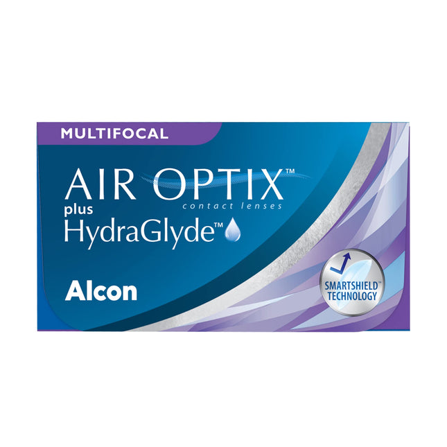 Air Optix plus HydraGlyde Multifocal mīkstās mēneša lēcas | 3 gabali | BC 8,6 mm | DIAMETRS 14,2 mm | PIEVIENOT ZEMU | +02,00 dioptrijas