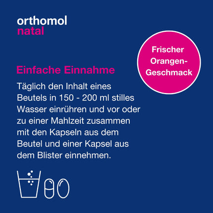 Orthomol Natal - Mikroelementi grūtniecēm un zīdīšanas laikā - ar folskābi, citiem vitamīniem un cinku - Granulas/Kapsulas, 30 dienas porcijas