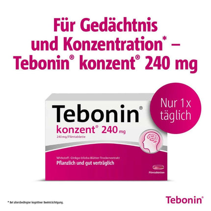 Tebonīna intensitāte 120 mg | 30 gabali | akūta un hroniska tinīta ārstēšanai* | augu izcelsmes zāles ar ginkgo biloba ekstraktu | palīdz pret troksni ausīs* un reiboni | ar īpašu ginkgo ekstraktu