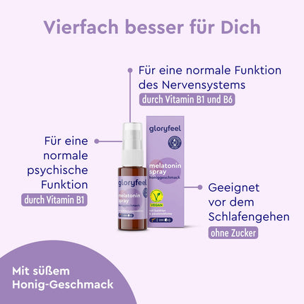 Melatonīna aerosols ar ogām - Premium: 5 reizes lielāka deva* 220 dienām + pasiflora, baldriāns, citronmelisa, lavanda, B6 un B1 vitamīni - miega aerosols bez alkohola, bez cukura un vegāns
