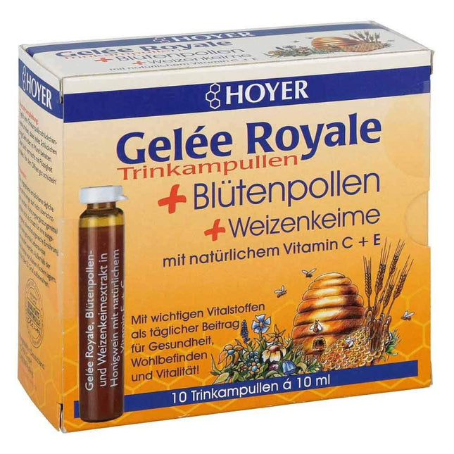 hoyer jelly roy.+bluetenpol.+kviešu k. dzeršanas nometne. 10 x 10 ml