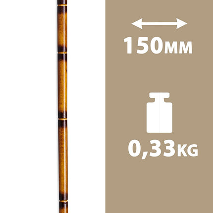 S &amp; B koka atbalsta nūja, dekorēta ar svītrām, 92 cm, ļoti izturīga (613) Caminar nūja vecāka gadagājuma cilvēkiem, brūna