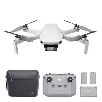 DJI Mini 2 Fly More Combo, īpaši viegls salokāms kameras drons, 3 asu stabilizators ar 4K kameru, 12 MP, 31 minūšu lidojuma laiks, trīs baterijas, OcuSync 2.0, 10 km HD video pārraide, drons iesācējiem, pelēks