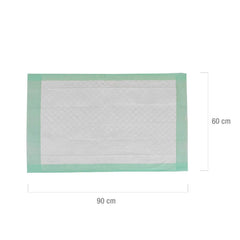 Teqler 100 vienreizlietojamie apakšpaklājiņi T-190649, iepriekš salocīti un gatavi lietošanai, ideāli piemēroti aprūpei mājās, 60 cm x 90 cm, 60 x 90 cm