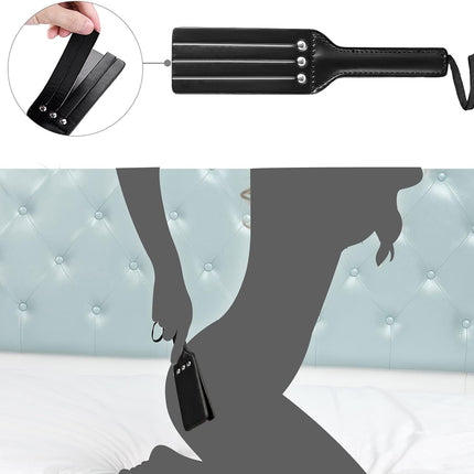 Utimi Bondage Set SM Bondage Set ar 11 daļām Bondage Restraint Set SM Seksa rotaļlietas mīļotājiem, melnas