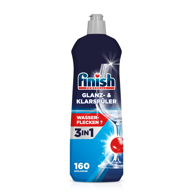 Finish Shine &amp; Rinse Aid – mirdzošiem un sausākiem traukiem bez ūdens traipiem – Megapack ar 800 ml