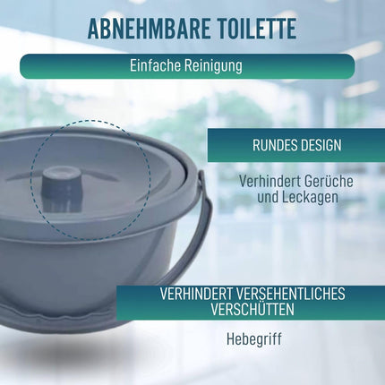 OrtoPrime tualetes krēsls ar riteņiem – 3 vienā – tualetes krēsls senioriem – saliekams tualetes krēsls – dušas tualetes krēsls – tualetes krēsls ar regulējamu augstumu – pārvietojams tualetes krēsls