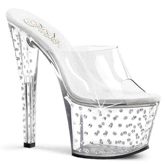Pleaser STARDUST-701, sieviešu platformas sandales, caurspīdīgas (caurspīdīgas (Clr/Clr)), 39 EU (6 sieviešu UK)