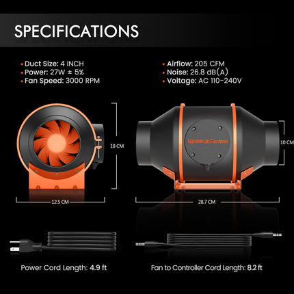 Spider Farmer audzēšanas telts komplekts SF1000 audzēšanas lampa ar regulējamu gaismas spilgtumu, pilna spektra Samsung LM301H EVO diodes, audzēšanas telts komplekts, 70x70x160cm, hidroponikas audzēšanas telts komplekts, ventilācijas sistēma