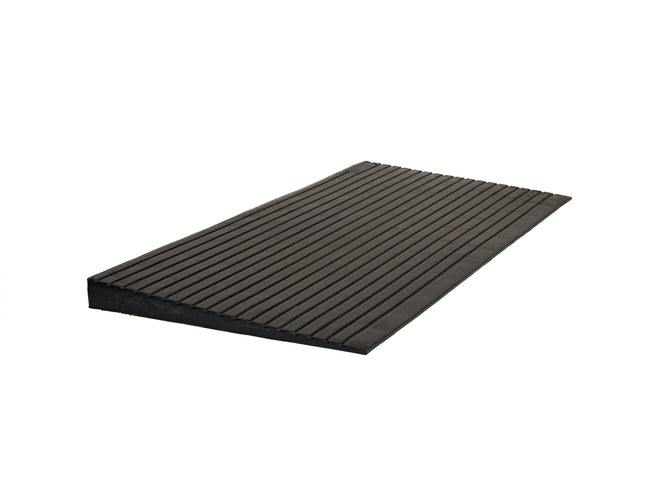HomeCare gumijas sliekšņa rampa – (6 x 100 x 60 cm) – durvju sliekšņa rampa, cietas gumijas durvju rampa, ratiņkrēslu gumijas rampa, apmales rampa, piekļuves rampa, sliekšņa rampa ratiņkrēsliem un skrejriteņiem