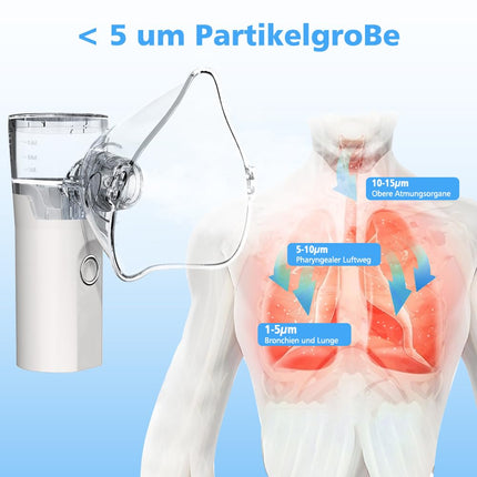 Joycabin inhalators pieaugušajiem un bērniem, inhalatori, uzlādējams inhalators ar pārnēsājamu dizainu, klusi inhalatori ar iemutni un 2 maskām, regulējama aerosola migla