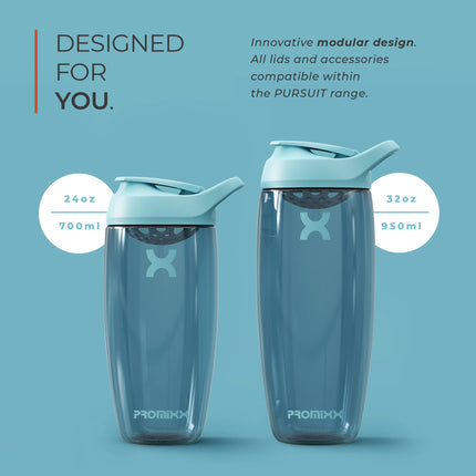 Promixx PURSUIT proteīna kratītājs – 700 ml augstākās kvalitātes kratītājs proteīna pulverim, uztura bagātinātājiem un pirms treniņa – necaurlaidīgs, bez BPA, viegli tīrāms – jūraszāļu zaļš